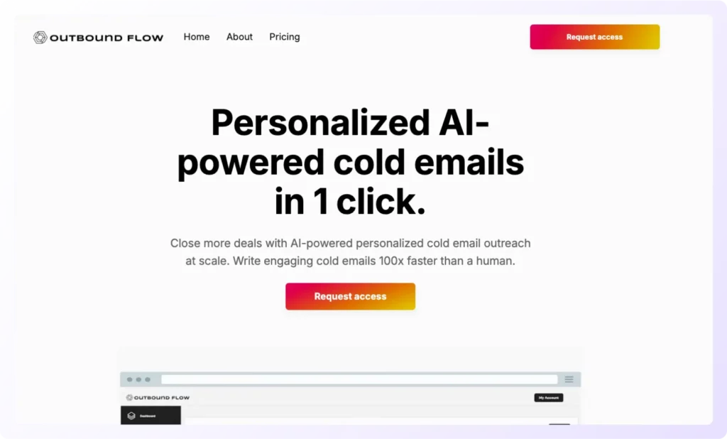 OutboundFlow.ai landing page