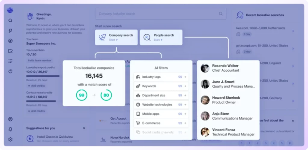 ocean.io landing page