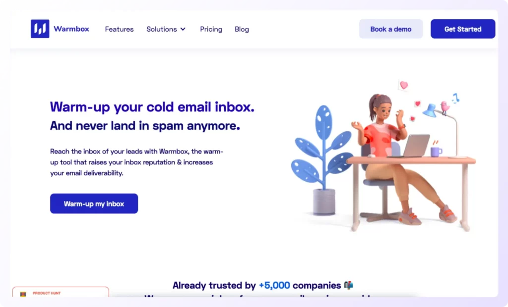 warmbox landing page