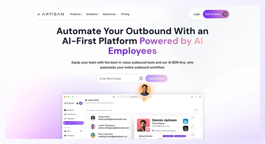 Artisan Homepage